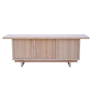 Meuble TV en pin massif naturel 148 cm verni