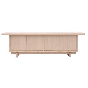 Meuble TV en pin massif naturel 180 cm Verni