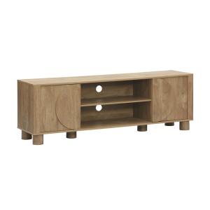 Meuble tv exotique effet bois de manguier 2 portes 155cm