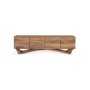 Meuble TV fabriqué à la main en bois d'acacia 170cm