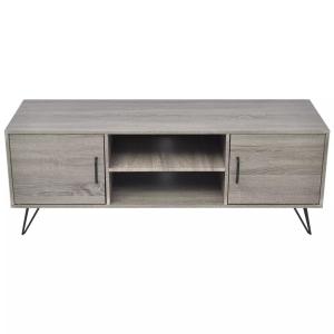 Meuble TV gris 120 x 40 x 45 cm