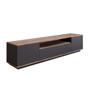 Meuble TV gris et bois 180 cm