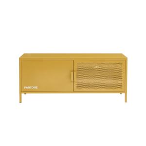 Meuble TV jaune moutarde 120cm