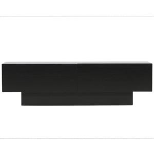 Meuble TV minimaliste en bois CATRY noir 160x47x45cm