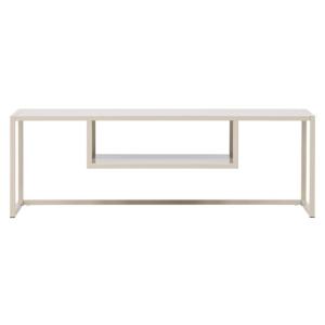 Meuble TV minimaliste RIVIAZ métal beige 120x40x40cm