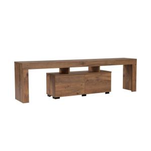 Meuble TV moderne 180 cm 2 portes décor pin
