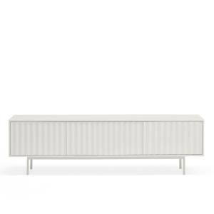 Meuble TV moderne 180cm en bois et métal blanc