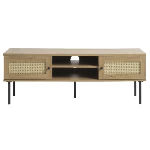 Meuble TV moderne en bois effet cannage PENSICO naturel 120…
