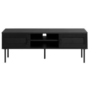 Meuble TV moderne en bois et métal noir