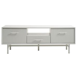 Meuble TV moderne en bois gris PALOZ gris 140x45x50cm