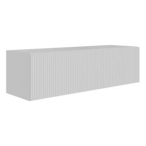 Meuble TV mural 1 porte, blanc, 100 cm