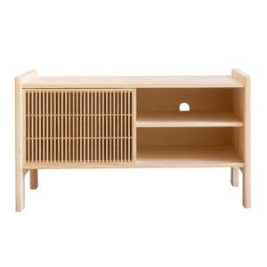 Meuble TV petit en pin massif 102,2 cm Verni