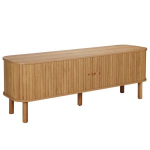 Meuble TV scandinave rectangulaire 2 portes L150 cm effet b…