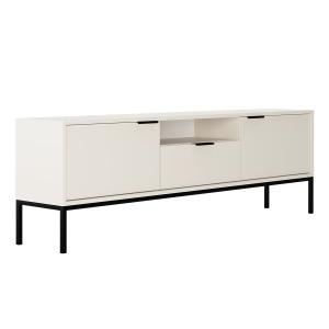Meuble TV stratifiés blanc noir