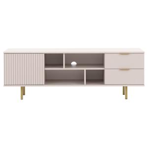 Meuble TV style contemporain 150 cm beige