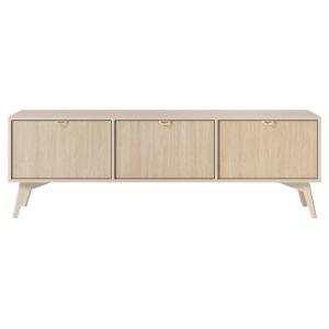 Meuble TV style contemporain 158 cm beige