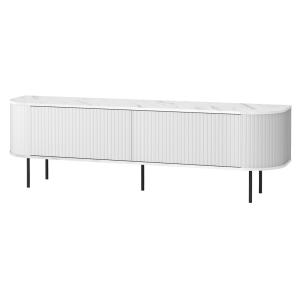 Meuble TV style contemporain 180 cm blanc