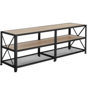 Meuble tv style industriel en panneau aggloméré bois clair