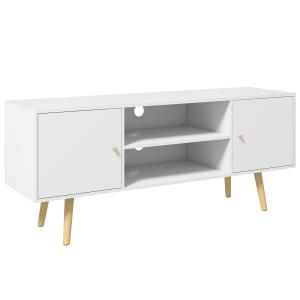 Meuble TV style scandinave 2 portes 2 niches bois pin panne…