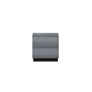 Meuble TV sur pied ou mural 2 tiroirs stratifiés gris noir