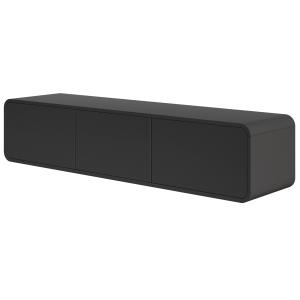 Meuble TV suspendu 3 tiroirs noir 154 cm