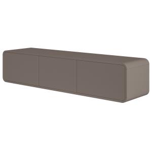 Meuble TV suspendu 3 tiroirs taupe 154 cm