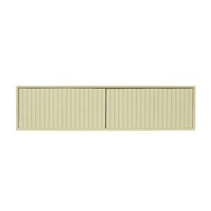 Meuble TV suspendu beige 120 cm 2 portes