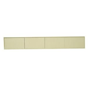 Meuble TV suspendu beige 240 cm 4 portes