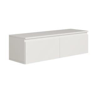 Meuble TV suspendu, blanc, 100 cm