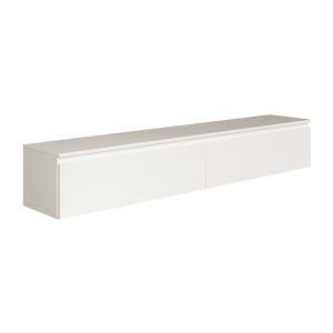 Meuble TV suspendu, blanc, 175 cm