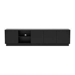 Meuble TV suspendu effet bois noir