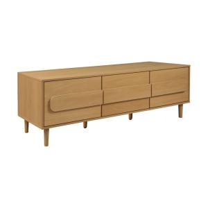 Meuble tv vintage décor bois de chêne 3 portes 150cm