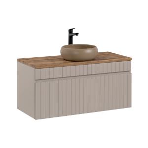 Meuble vasque stratifiés beige