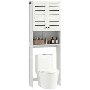 Meuble WC dessus de toilette/machine à laver étagères bois…