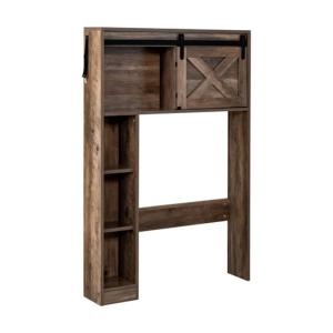 Meuble wc rangement salle de bain marron 84 x 17 x 128 cm