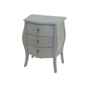 Mini commode 3 tiroirs   taupe gris en bois