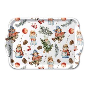 Mini Plateau en mélamine Enfants et bonhomme de neige