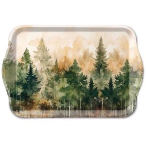 Mini plateau rectangulaire motif forêt majestueuse