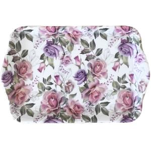 Mini plateau roses rectangulaire en mélamine - 20.5 x 13.5…