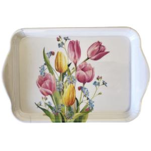 Mini plateau vide-poche rectangulaire tulipes