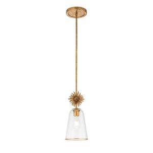 Mini Suspension 1 Lumière Acier, Verre Transparent
