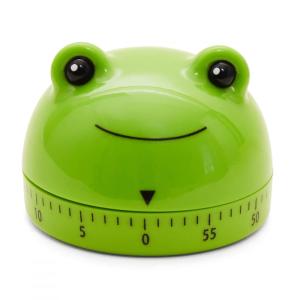 Minuteur de cuisine grenouille en plastique vert