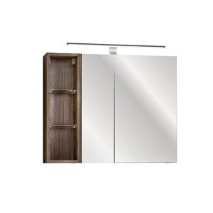 Miroir armoire murale 3 niches stratifiés taupe