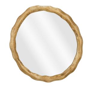 Miroir mural en bois de manguier marron foncé 36x38