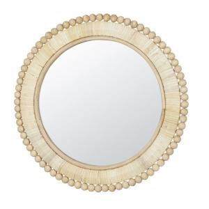 Miroir rond beige D35