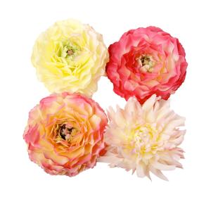 Mix de 4 fleurs artificielles jaune et rose D10