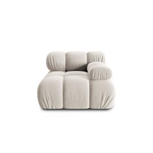 Modul droit en velours beige clair