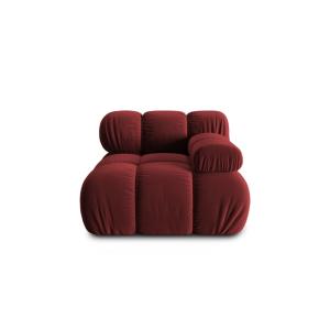 Modul droit en velours rouge foncé