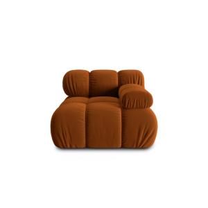 Modul droit en velours terracotta