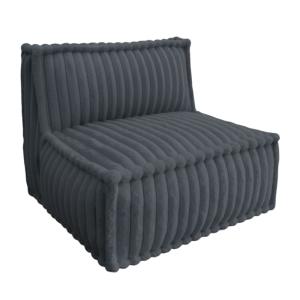 Module central canapé modulable fourrure côtelée 90x82 cm g…